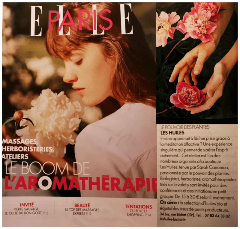 Article ELLE Soin des sens Aromathérapie méditation olfactive 28 02 2020