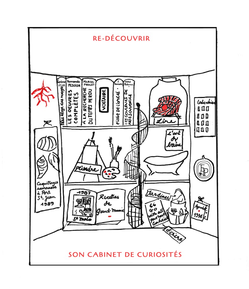 6. Soin des sens cabinet de curiosités Dessin plume croquis contemplatif confinement