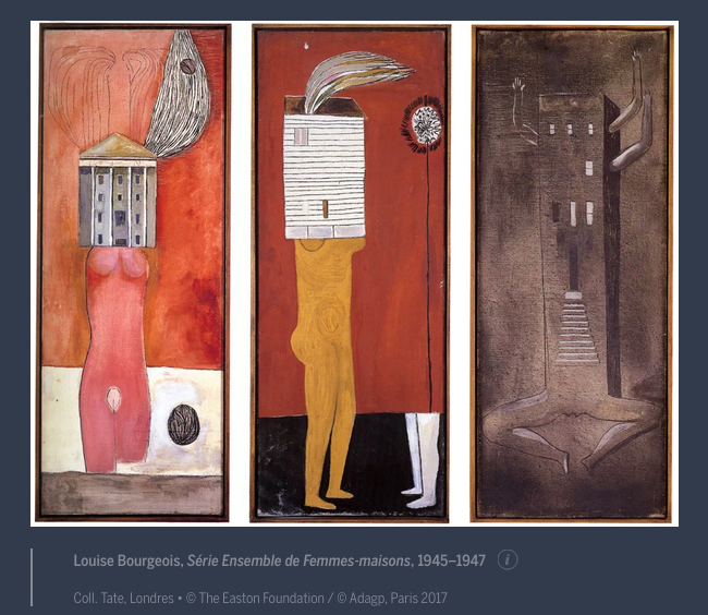 Série ensemble de femmes maison de Louise Bourgeois (1945-1947)