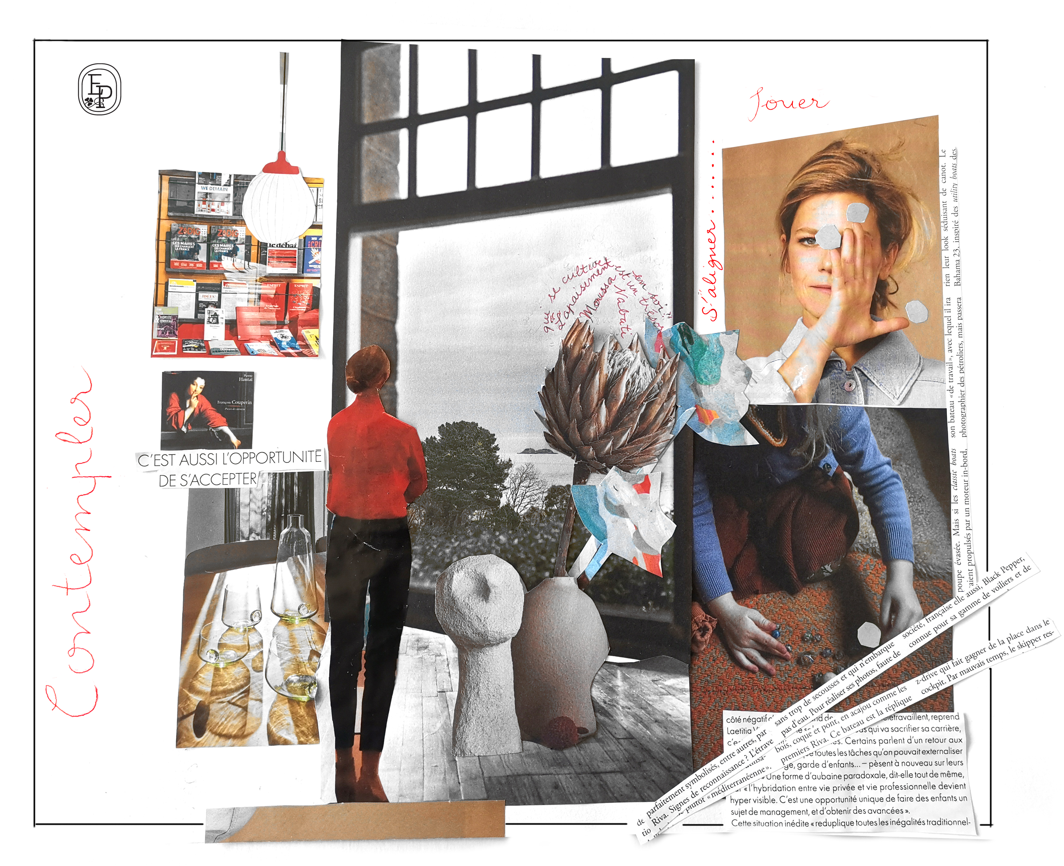 Collage méditatif Contempler soin des sens © Emilie Pruvost Soin des Sens