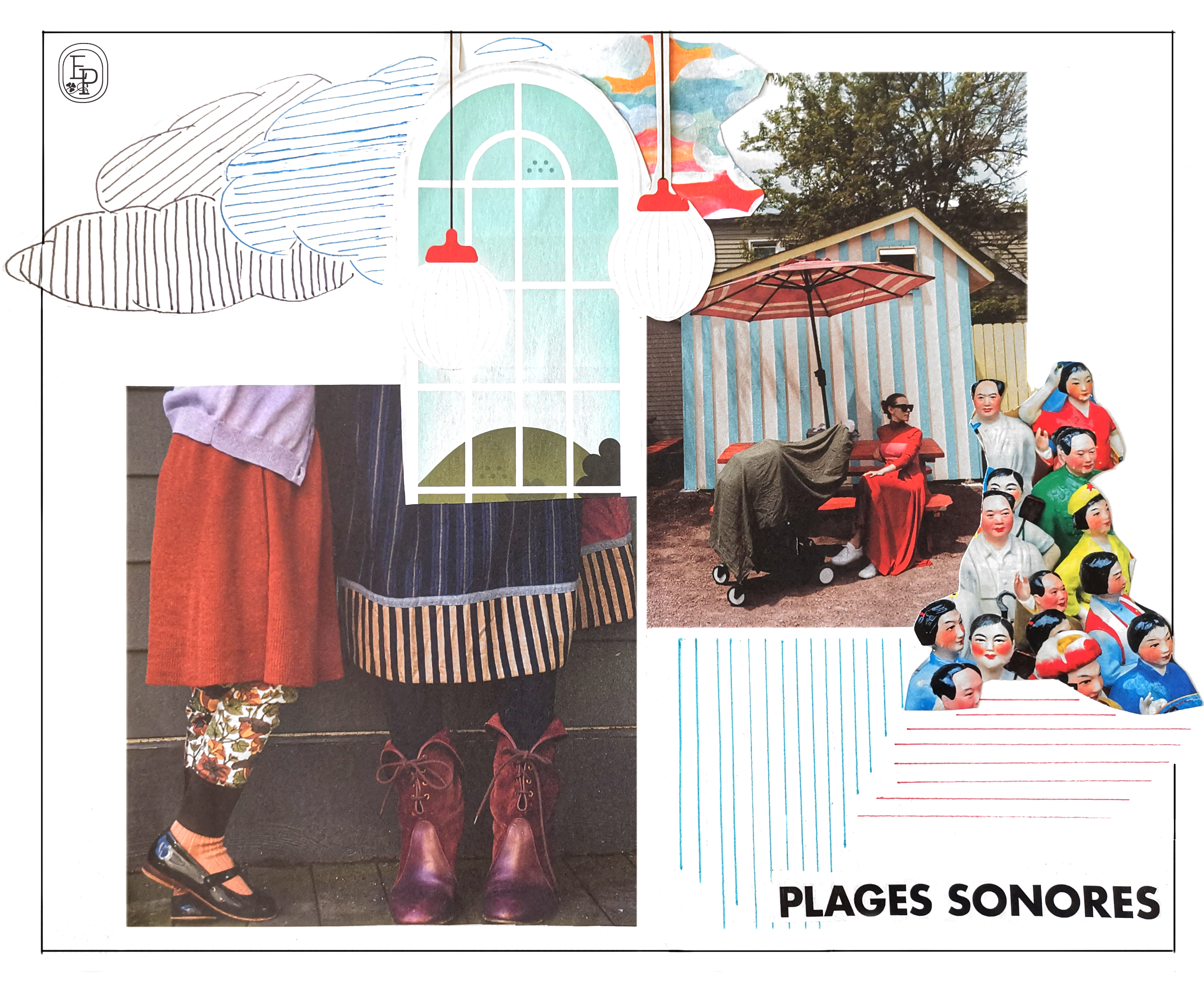 Collage méditatif n°7 "Plages sonores" © Émilie Pruvost