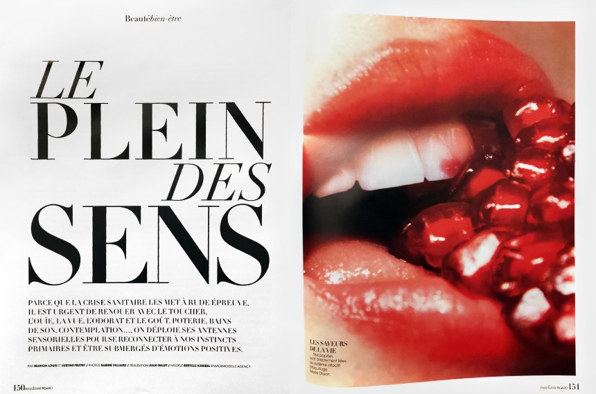 Soin des sens - Article Mme Figaro 1 et 2 - Madame figaro décembre 2020