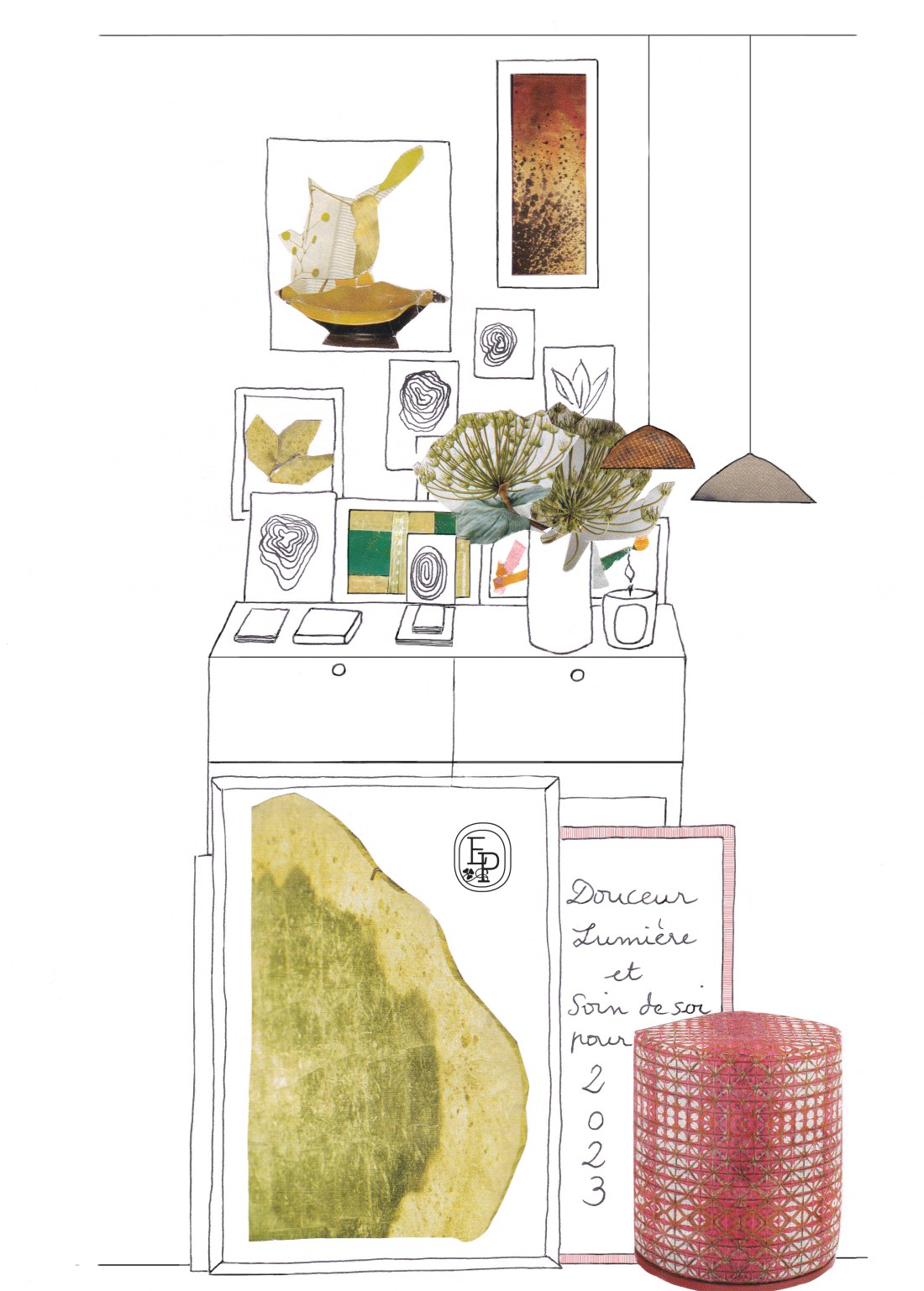 Collage méditatif Voeux © Émilie Pruvost tous droits réservés