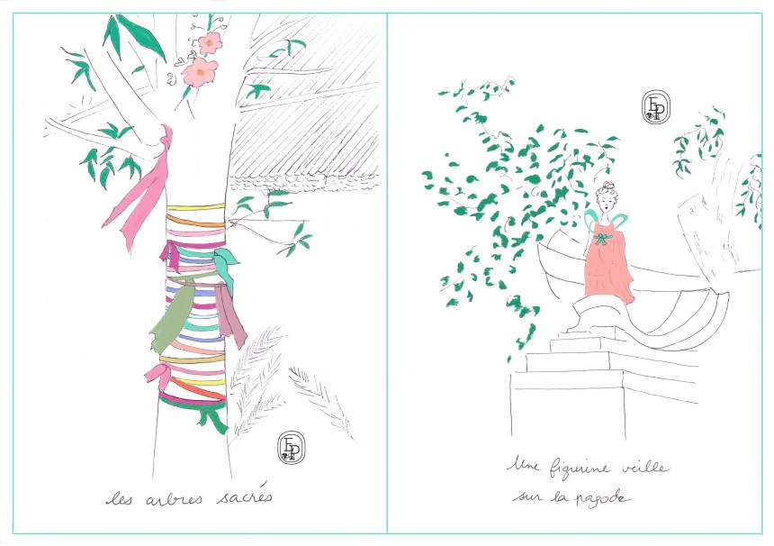 carnet de voyage - Lieux sacrés thailandais - © Émilie Pruvost tous droits réservés