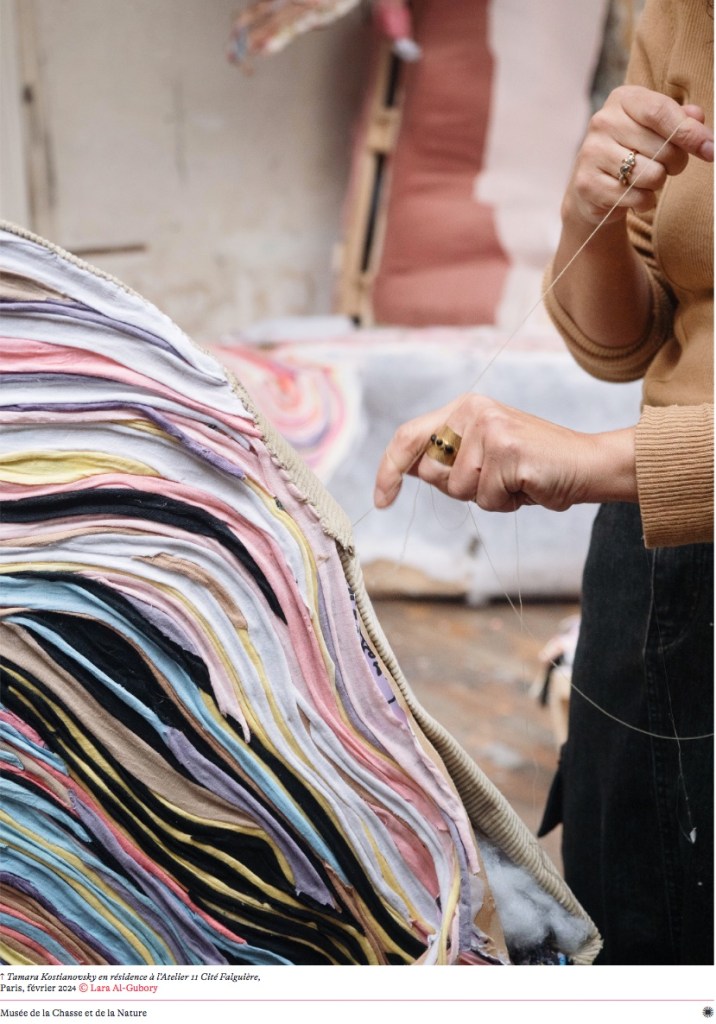 Tamara Kostianovsky en résidence à l’Atelier 11 Cité Falguière, Paris, février 2024© Lara Al-Gubory